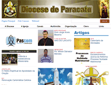 Tablet Screenshot of dioceseparacatu.org.br